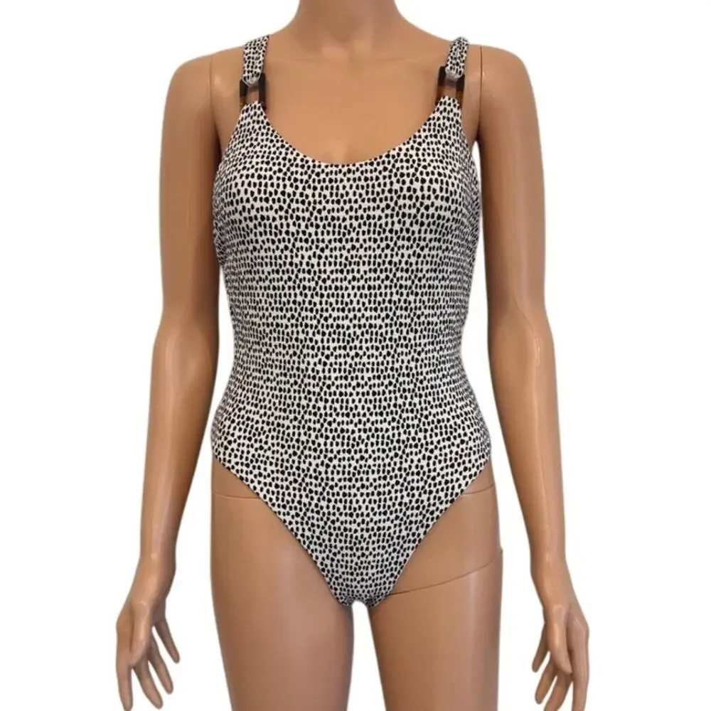 Anthropologie Tavik XS Jayce one piece tortoise detail swimsuit SW2 2965